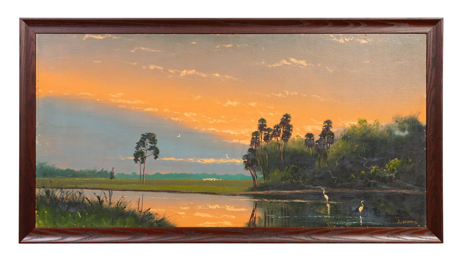 Appraisal: HIGHWAYMEN PAINTER HAROLD NEWTON BEACH SCENE Harold Newton American Florida