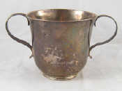 Appraisal: A Georgian silver two handled loving cup William Atkinson London