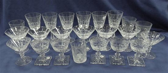 Appraisal: Eight Waterford stem water glasses six Waterford sherbet glasses one