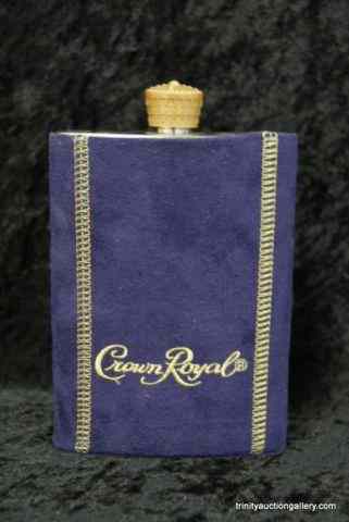 Appraisal: Crown Royal Whiskey Flask w CoverHas the original Crown Royal