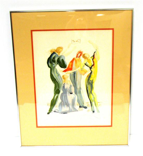 Appraisal: After Salvador Dali Spanish - Three Graces offset lithograph depicting