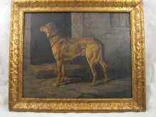 Appraisal: An oil on panel of a dog x cm signed