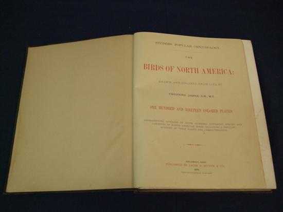 Appraisal: Theodore Jasper Birds of North America published Studer Co Columbus