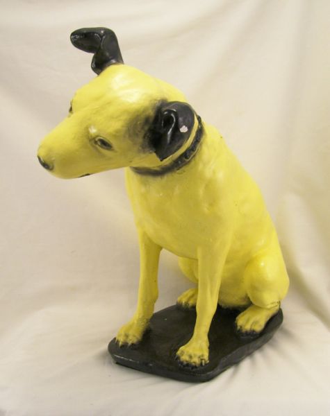 Appraisal: Chalkware Nipper Dog Nipper - was a dog that served