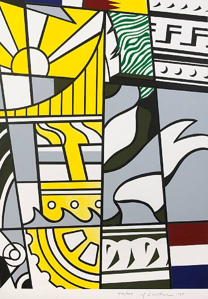 Appraisal: Roy Lichtenstein American - Bicentennial Print from America The Third