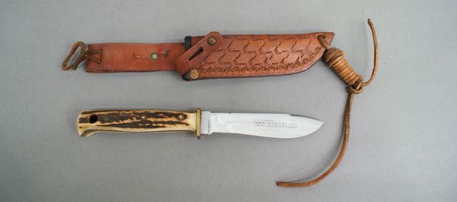 Appraisal: A Puma hunter's pal inch clip point blade marked stag