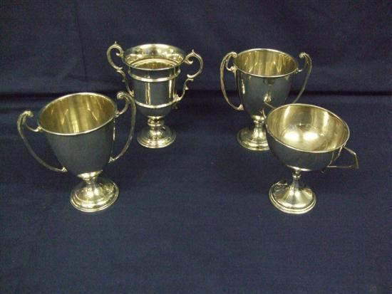 Appraisal: Four silver trophy cups oz