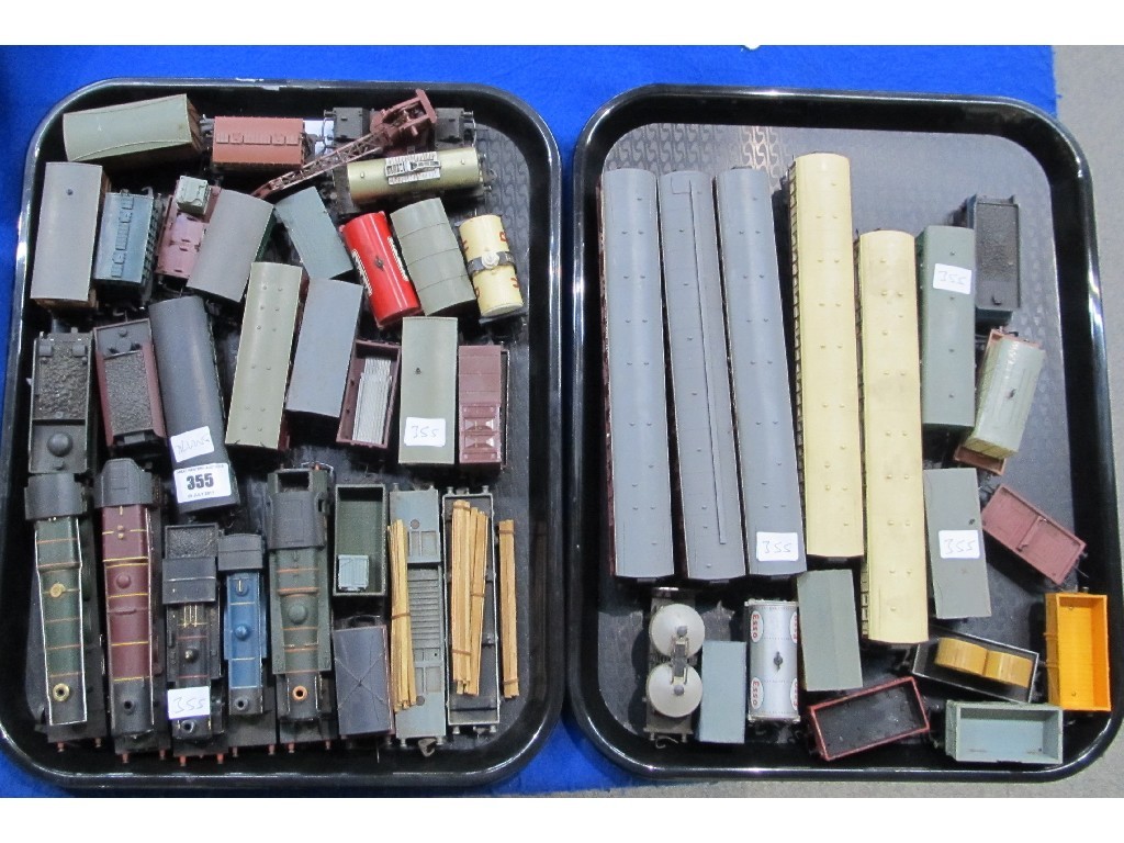 Appraisal: Lot comprising two trays of Triang model railway engines carriages