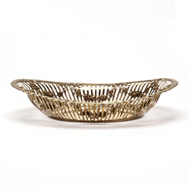 Appraisal: AN ANTIQUE STERLING SILVER GILT BASKET BY WHITING Circa model