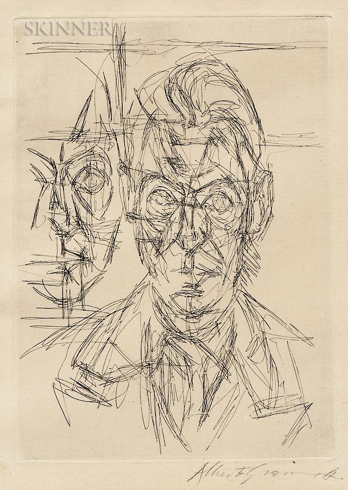 Appraisal: Alberto Giacometti Swiss - Frontispiece to Dans la chaleur vacante