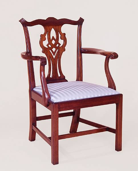 Appraisal: A set of eight George III style mahogany dining chairs