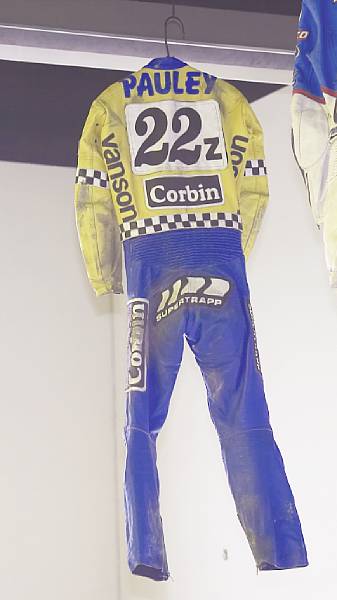 Appraisal: A set of Lonnie Pauley racing leathers number in blue