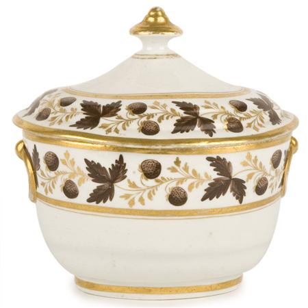 Appraisal: Chinese Export Gilt and Enamel Decorated Porcelain Covered Sugar Estimate