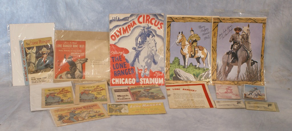 Appraisal: Lone Ranger ephemera lot including March of Comics books hand