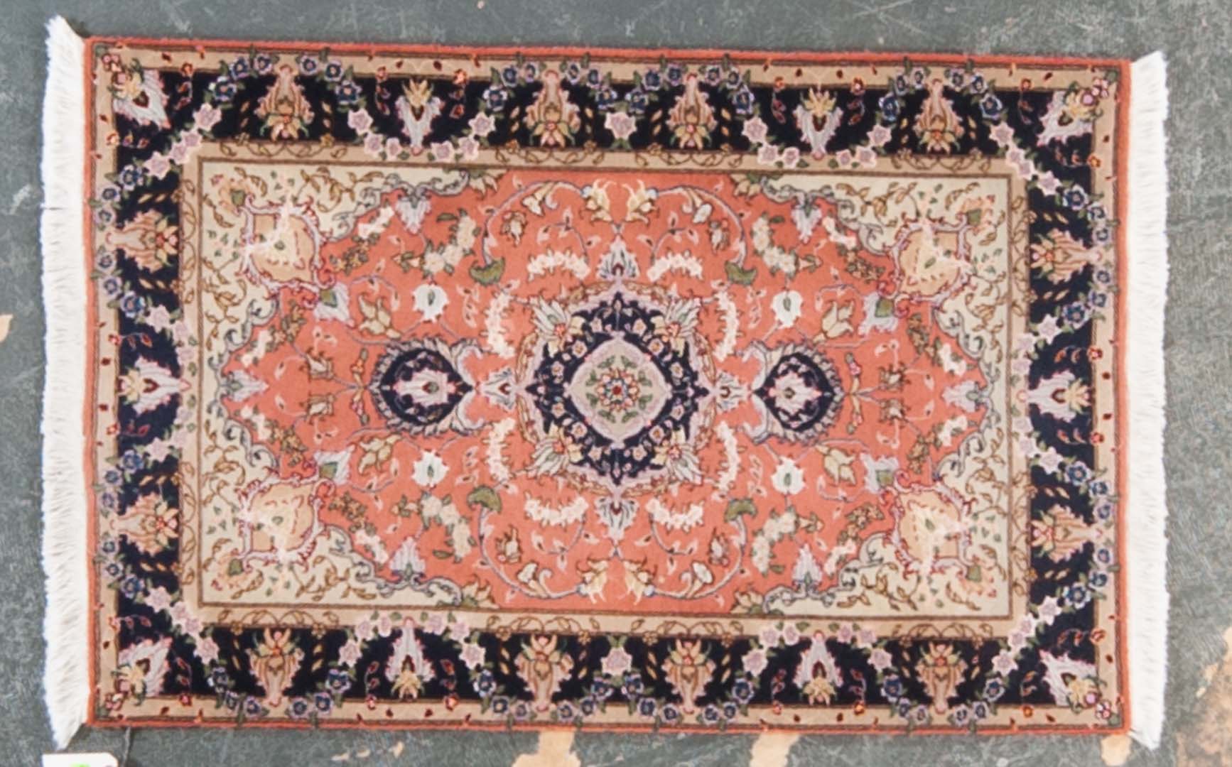 Appraisal: Fine Tabriz rug approx x Iran modern