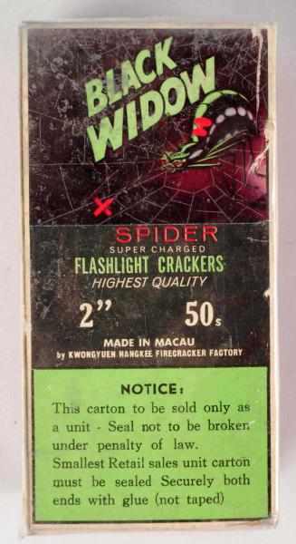 Appraisal: Black Widow Spider -Pack Firecracker Carton Class Manufactured by Kwongyuen