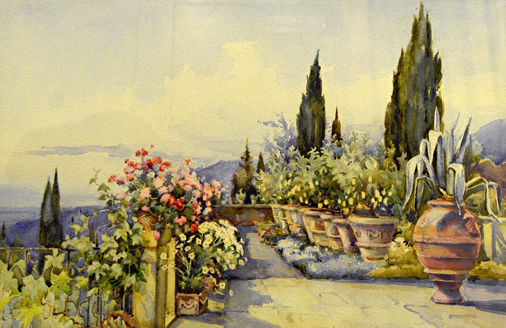 Appraisal: Ella Du Cane British - View from an Italian garden