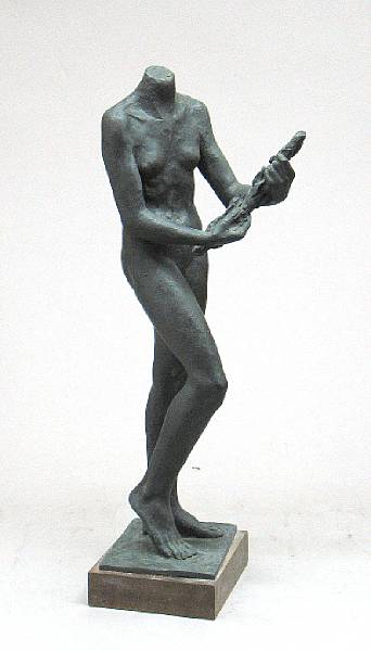 Appraisal: An Italian patinated bronze female nude after A Pagliani Paoli