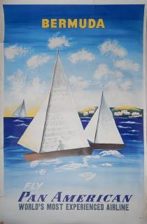 Appraisal: Pan American Airlines travel poster Pan American Airlines travel poster-