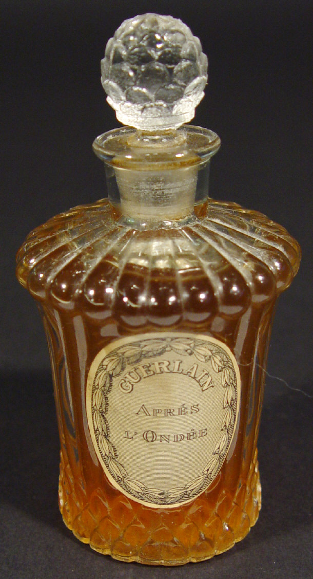 Appraisal: Baccarat Guerlain glass scent bottle and stopper with paper label