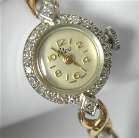 Appraisal: ELCO - a 's lady's ct two-coloured gold diamond set