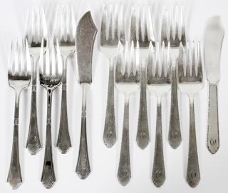 Appraisal: TOWLE LUNT STERLING SALAD FORKS BUTTER KNIVES TOWLE 'LADY MARY'