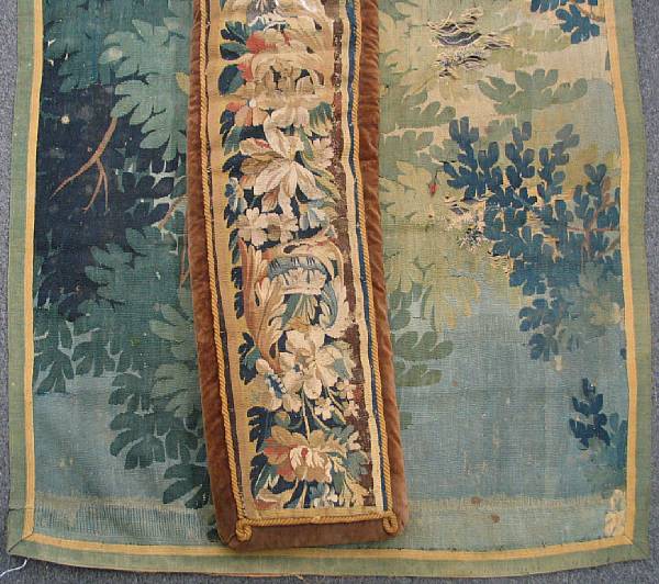 Appraisal: Two Flemish tapestry fragments early th century The first with