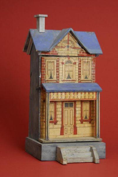 Appraisal: Small Gottschalk Dollhouse Germany ca A small blue roof dollhouse