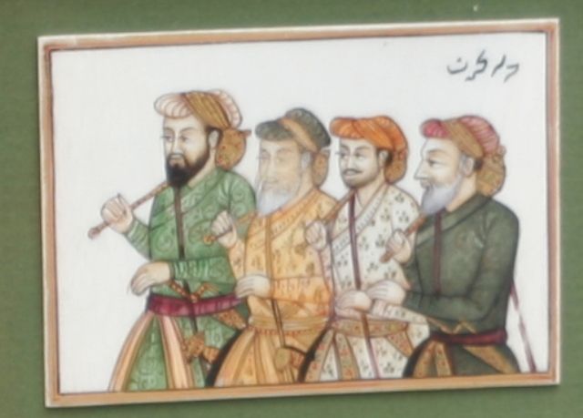 Appraisal: An Indian miniature painting on ivory Four Princes gouache and