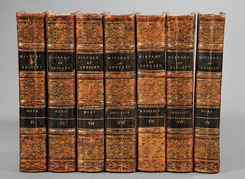 Appraisal: Leather Binding The History of England volumes incomplete set gilt