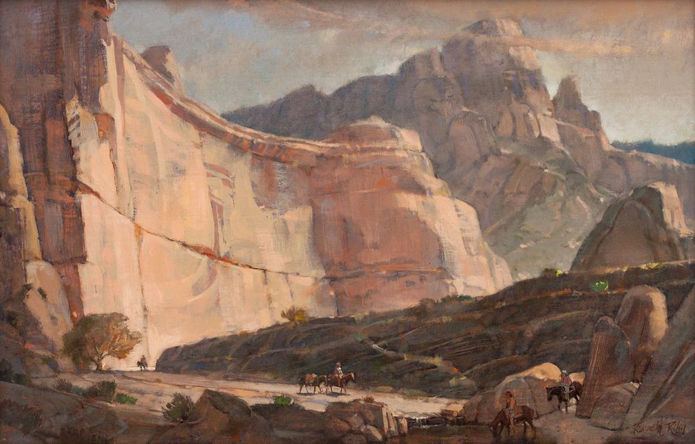 Appraisal: Kenneth Riley American - Study for Canyon Morning Kenneth Riley