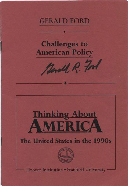 Appraisal: vol Ford Gerald R Thinking About America The United States