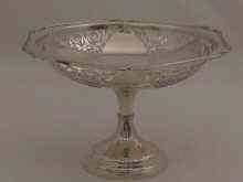 Appraisal: A pierced silver cake stand with stiffened rim by Walker