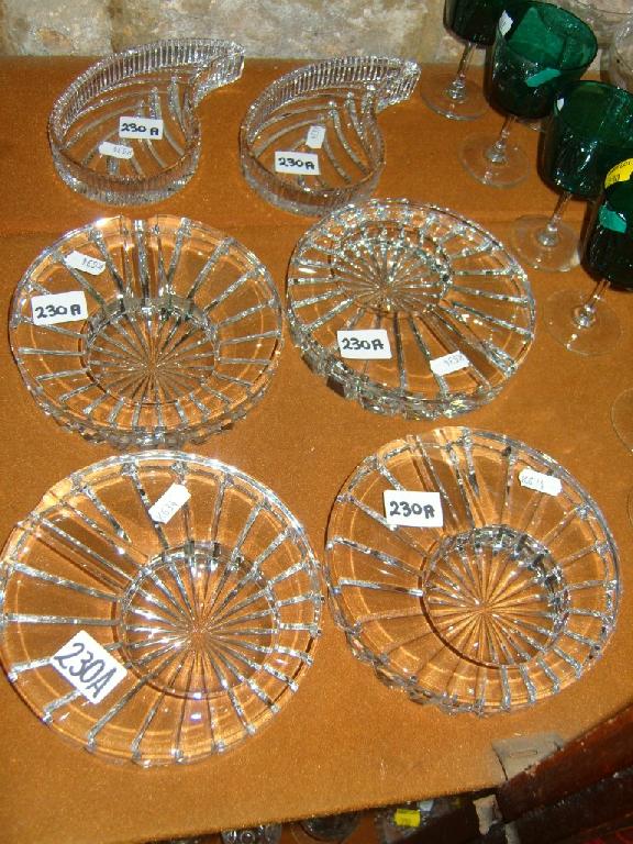 Appraisal: A set of four Waterford crystal ashtrays of circular form