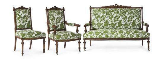 Appraisal: LOUIS XVI-STYLE PARLOR SUITE Probably French th quarter- th century