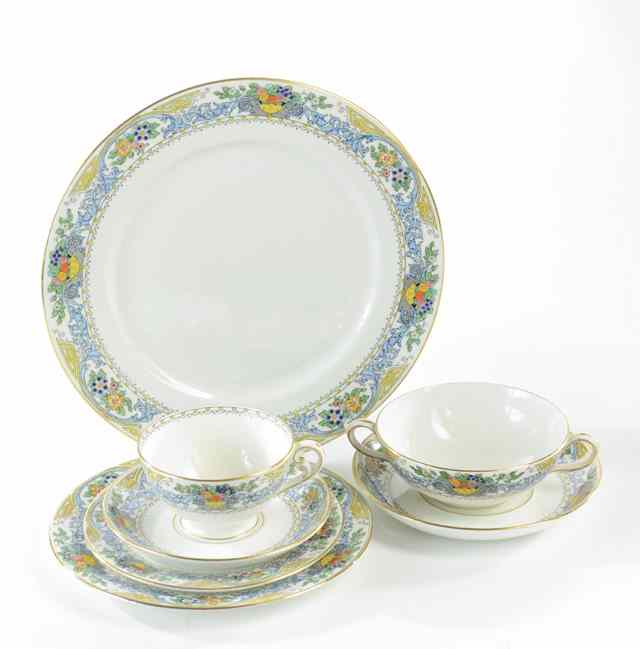 Appraisal: PIECE ADDERKETS LTD FINE CHINA SET in the ''Almora'' pattern