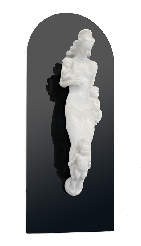 Appraisal: ROSENTHAL BLANC DE CHINE FIGURE OF A WOMAN Wall mounted