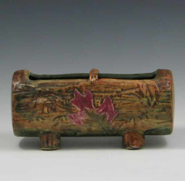 Appraisal: Weller Woodcraft Log Planter marked with Weller Pottery half kiln