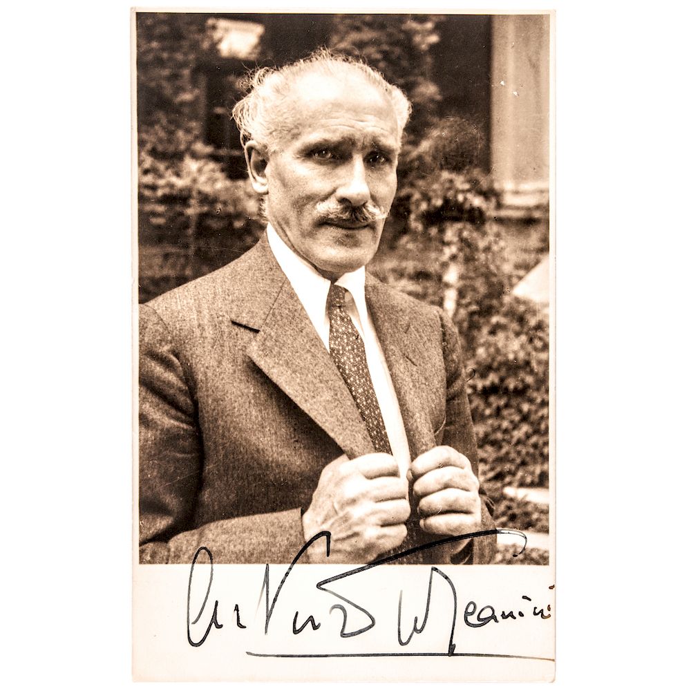 Appraisal: Famous Italian Conductor ARTURO TOSCANINI Signed Photo Postcard Autographs Conductor