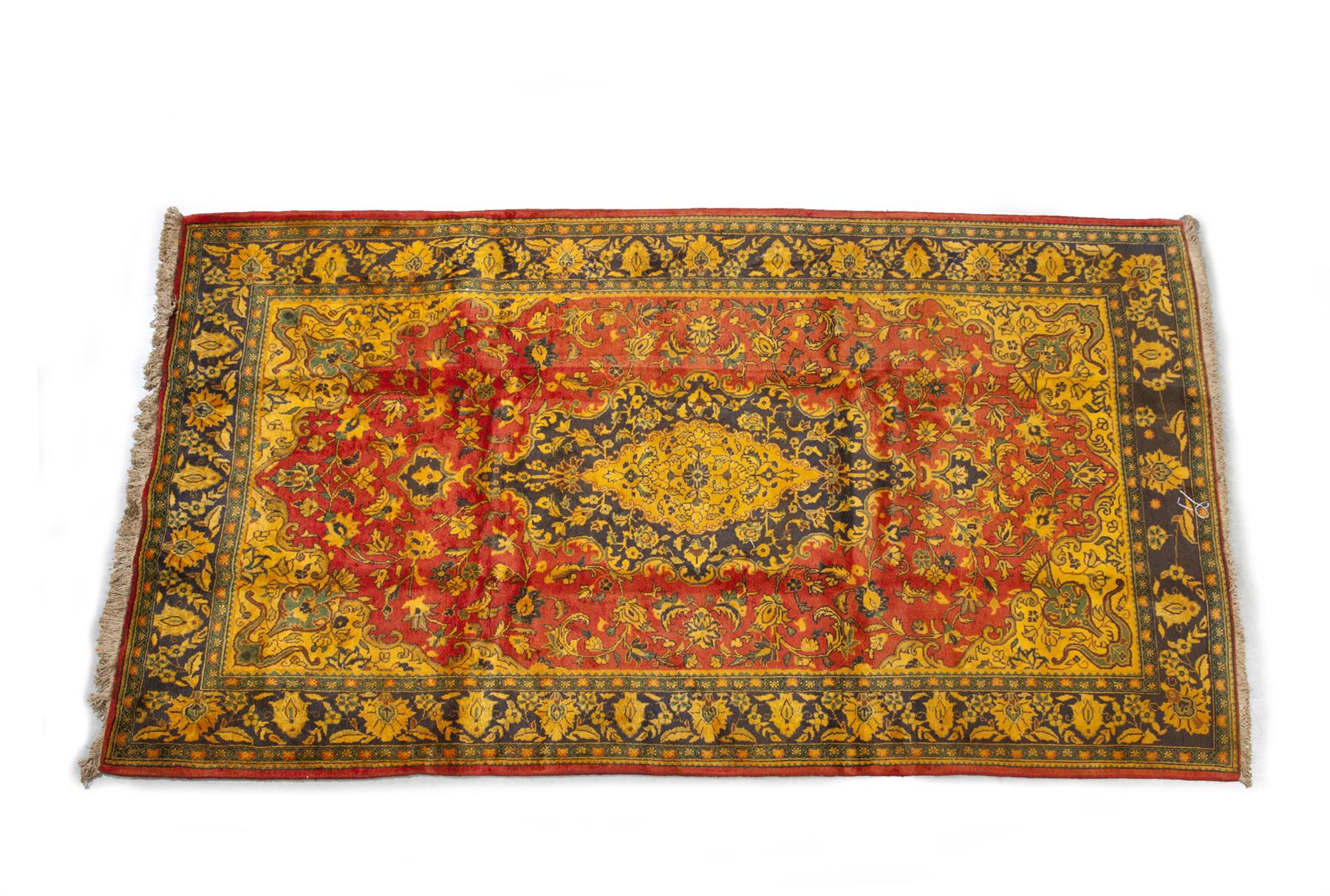 Appraisal: ORIENTAL RUG Late th century Persian style in red and