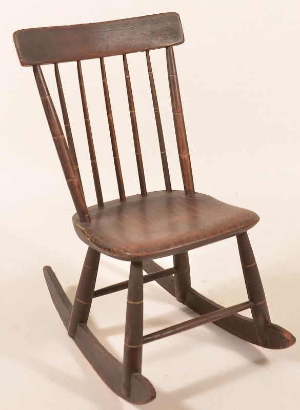 Appraisal: PA Windsor Bamboo Turned Rocking Chair Pennsylvania Windsor Bamboo Turned