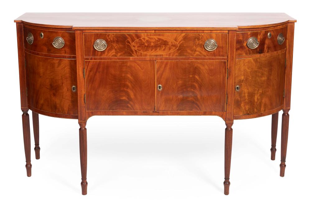 Appraisal: SHERATON SIDEBOARD MASSACHUSETTS CIRCA HEIGHT WIDTH DEPTH SHERATON SIDEBOARD Massachusetts