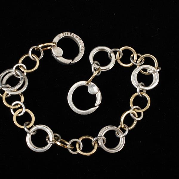 Appraisal: Tiffany Co Sterling Silver Yellow Gold Link Bracelet