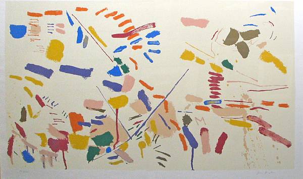 Appraisal: Joan Snyder Screams Whispers Color silkscreen printed on wove paper