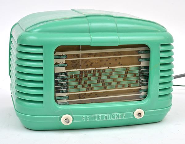 Appraisal: RARE TURQUOISE ASTOR MICKEY RADIO AUSTRALIAN CIRCA - TURQUOISE CASE