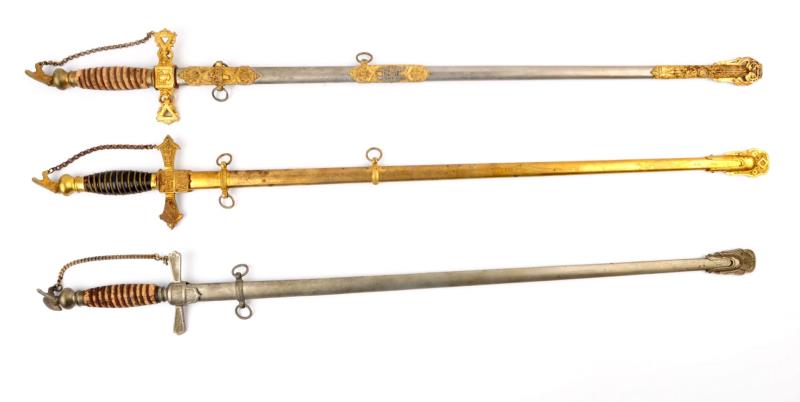 Appraisal: Lot Of Fraternal Swords From Knights of the Gold Eagle