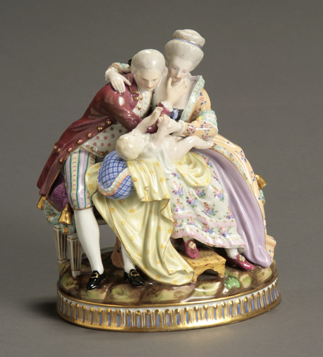 Appraisal: Meissen Figural Group of a Proud Family Late th-Early th