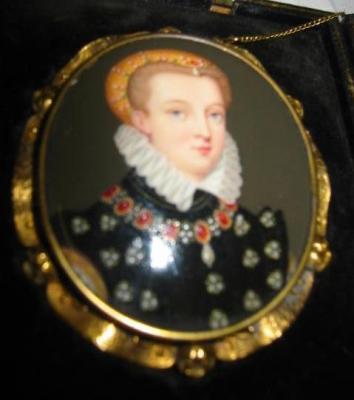 Appraisal: ENGLISH SCHOOL An Elizabethan Lady wearing a black dress and