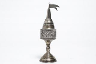 Appraisal: Judaica Sterling Silver Besamim Spice Tower Judaica spice tower besamim