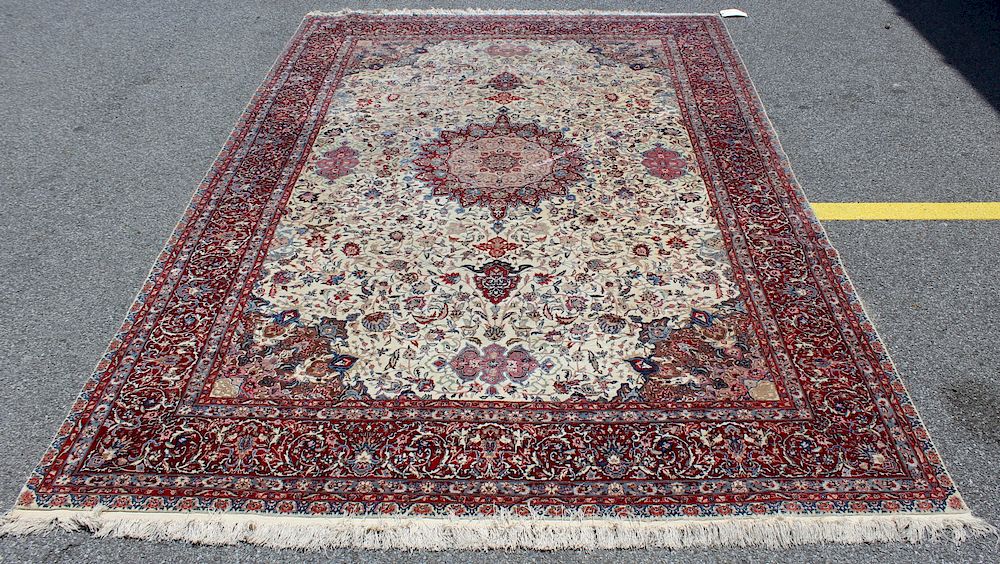 Appraisal: Vintage Signed and Finely Hand Woven Carpet From an East